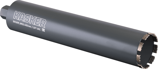Коронка алмазная Kasker 102х450 мм, 1.1/4" UNC, 9 сегментов