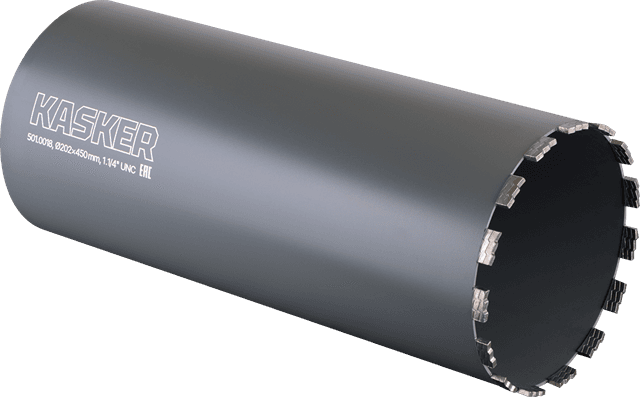 Коронка алмазная Kasker 202х450 мм, 1.1/4" UNC, 15 сегментов