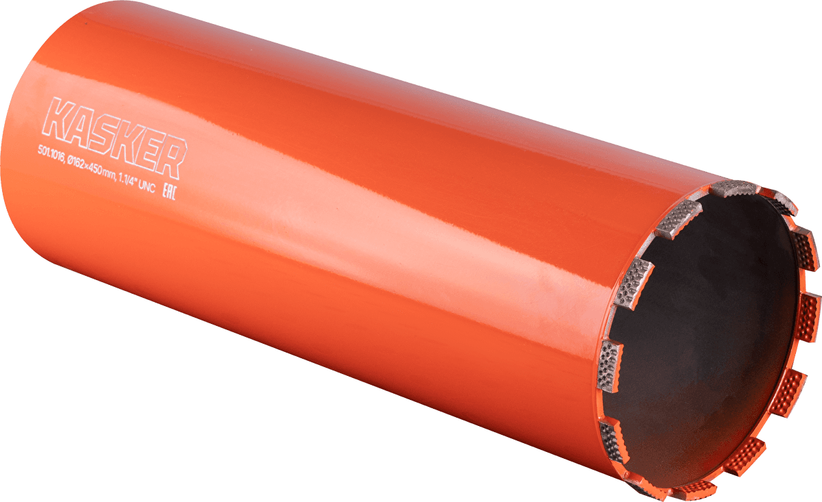 Коронка алмазная Kasker 162х450 мм, 1.1/4" UNC, 12 сегментов - изображение 1