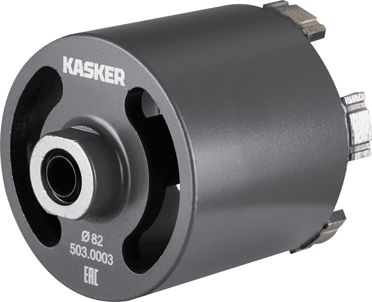 Коронка алмазная Kasker для подрозетников 82х65 мм, М16, 6 сегментов, торцевая - изображение 1