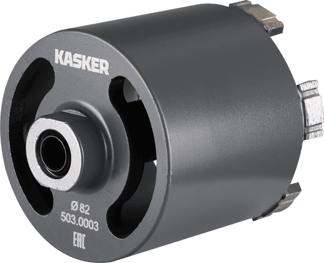 Коронка алмазная Kasker для подрозетников 82х65 мм, М16, 6 сегментов, торцевая